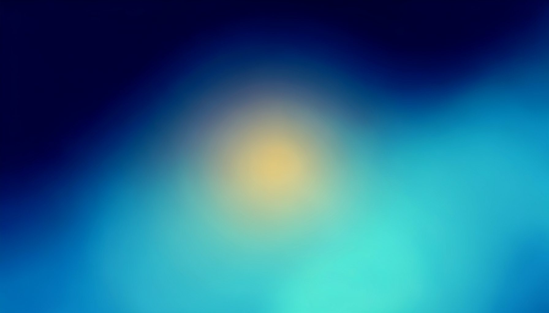 A calm abstract gradient blending deep navy blue into soft teal, with a subtle warm golden glow near the center, conveying focus and optimism.